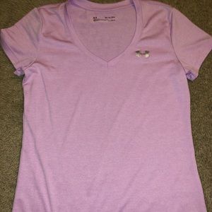 Pink underarmour athletic shirt